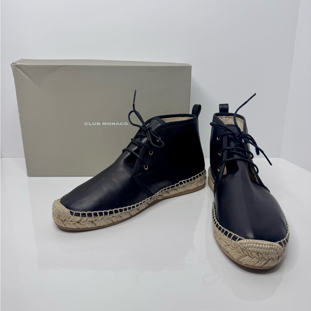 Club Monaco ‘Daylin’ Leather Espadrille Hi Top Boot